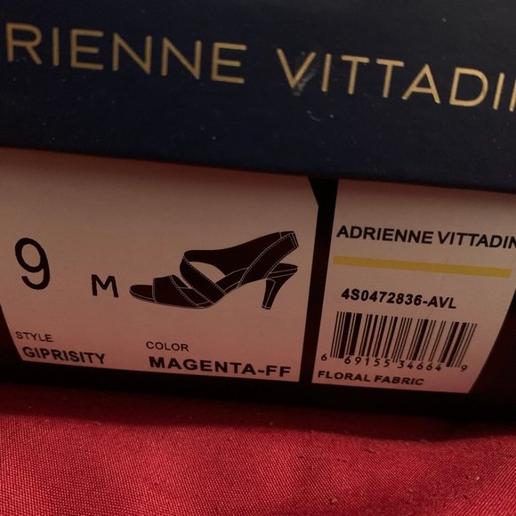 ADRIENNE VITTADINI MAGENTA FLORAL SHOES - Picture 3 of 6